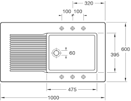 TABLE EVIER DE 100  BLANC