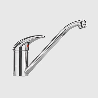 Mitigeur évier bec tube profilé