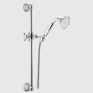 BARRE DE DOUCHE  RETRO CHROME COMPLETE