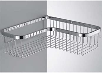 JS - PANIER ANGLE SIMPLE + TABLETTE INOX B96140CR CHROME
