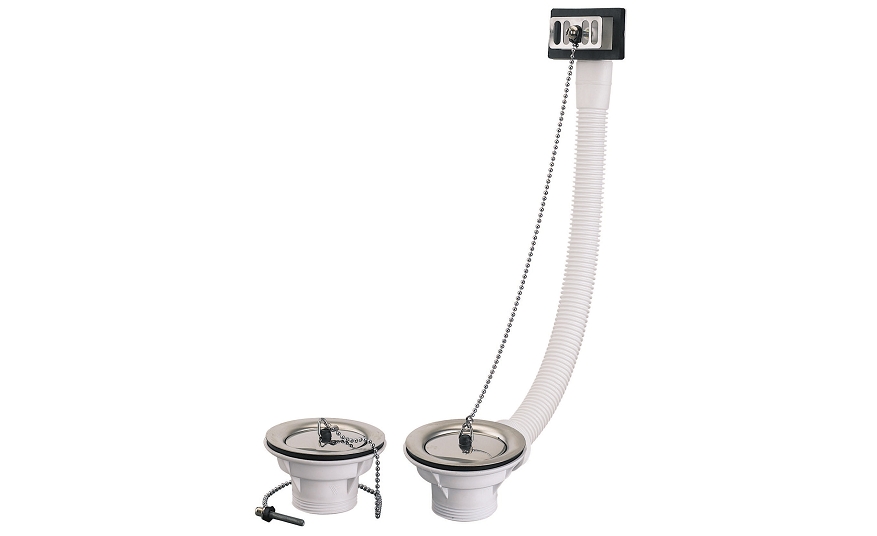 JEU DE 2 BONDES EVIER CHROMEES