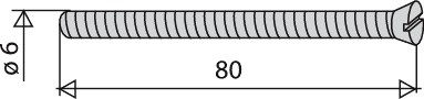 VIS DE BONDE 6X80MM