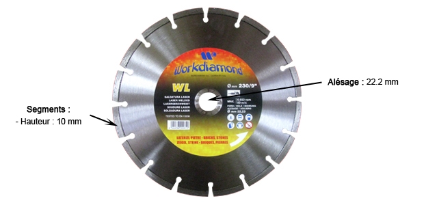 DISQUE MATERIAUX DIAMANT J.C 115MM